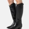 Pier One Leather - Cowboy/Biker Boots - Black
