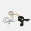 Pier One Bandana Unisex 3 Pack - Foulard - Black/White/Beige