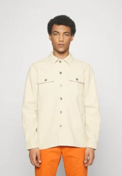 Pier One Undyed Twill- Denim Jacket - White