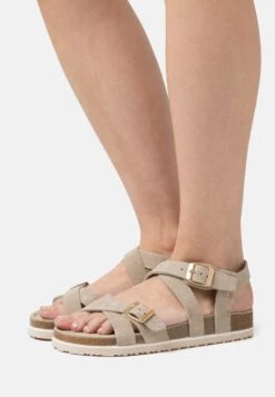 Pier One Leather- Sandals - Beige
