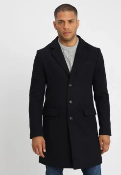 Pier One Classic Coat - Dark Blue