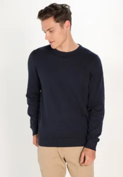 Pier One Basic Crewneck - Jumper - Dark Blue