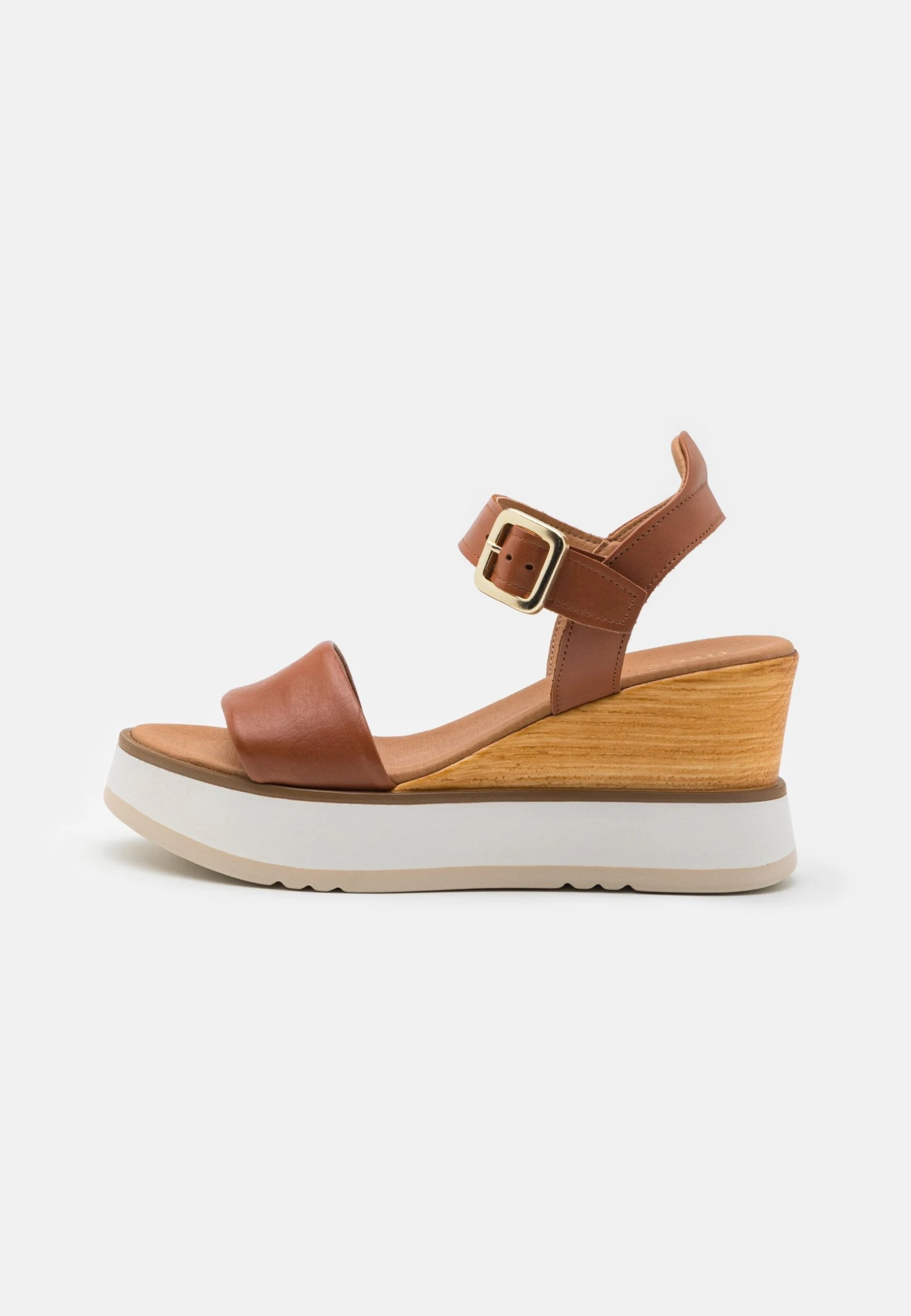 Pier One Leather - Platform Sandals - Cognac 2 Pier One Leather - Platform Sandals - Cognac - Image 2