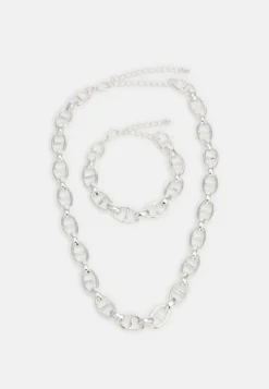 Pier One Set Unisex - Necklace - Silver-Coloured