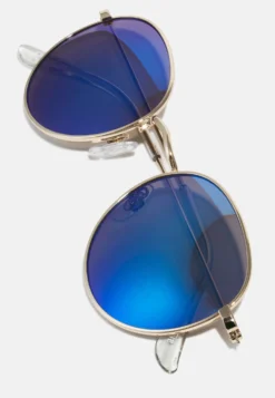 Pier One Unisex - Sunglasses - Gold-Coloured/Blue -Pier One 58667f5b91e7429a83a0090b1de6725c scaled