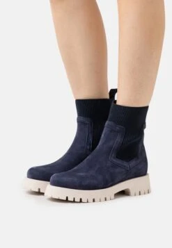 Pier One Leather - Platform Ankle Boots - Dark Blue