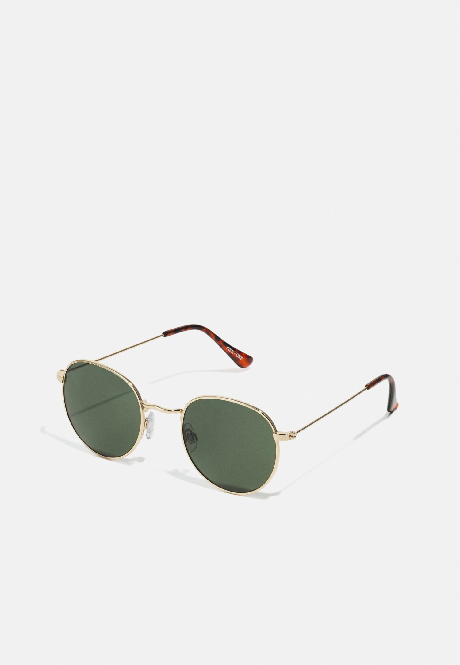 Pier One Unisex - Sunglasses - Gold-Coloured/Green 1 Pier One Unisex - Sunglasses - Gold-Coloured/Green