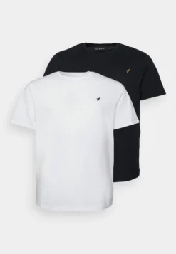 Pier One 2 Pack - Basic T-Shirt - Dark Blue/White -Pier One 90a17242bb494357bb9c3bc8420a664e scaled