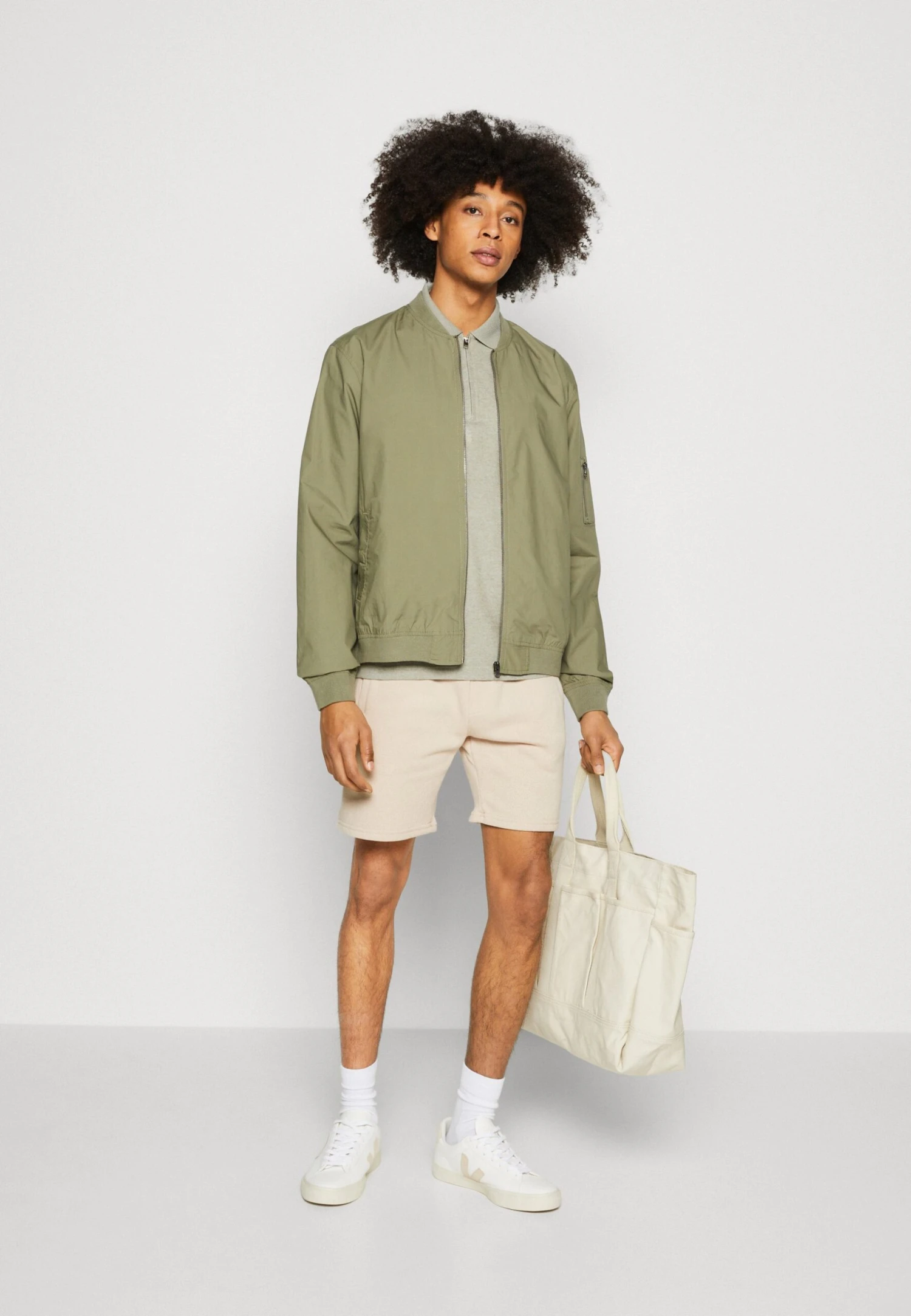 Pier One 2 Pack - Shorts - Grey/Beige 1 Pier One 2 Pack - Shorts - Grey/Beige