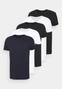 Pier One 5 Pack - Basic T-Shirt - White/Black -Pier One 99f27047b43e496b989230e319ac7a64 scaled