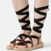 Pier One Leather - Platform Sandals - Black