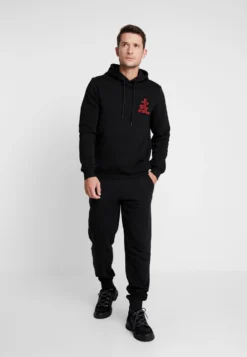 Pier One 2 Pack - Tracksuit Bottoms - Black/Mottled Light Gre