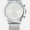Pier One Unisex - Chronograph Watch - Silver-Coloured