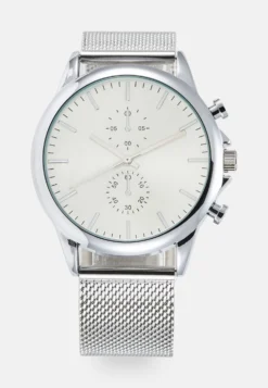 Pier One Unisex - Chronograph Watch - Silver-Coloured