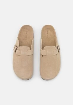 Pier One Leather Unisex - Slippers - Beige -Pier One fb9c0aed91d14aa2a90f9e1af6a1df5d scaled