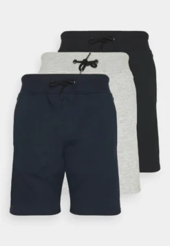 Pier One 3 Pack - Shorts - Black/Mottled Light Grey/Dark Blue -Pier One fd1d6a00272c4d8db0cdbce1e6cd9d7c scaled